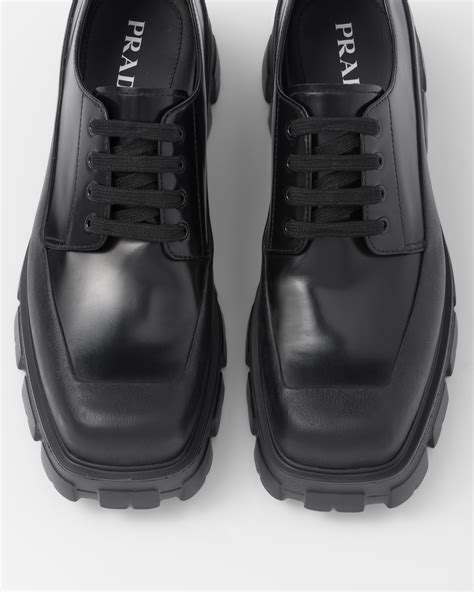 mens prada lace up sneakers|prada canvas and leather sneaker.